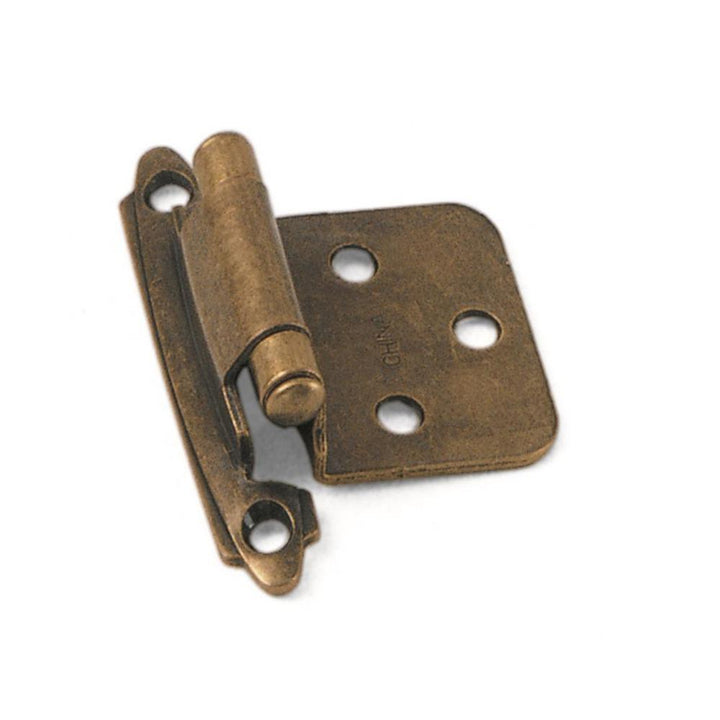 No Inset Antique Brass Self-Closing Hinge (1-Pair) - Super Arbor