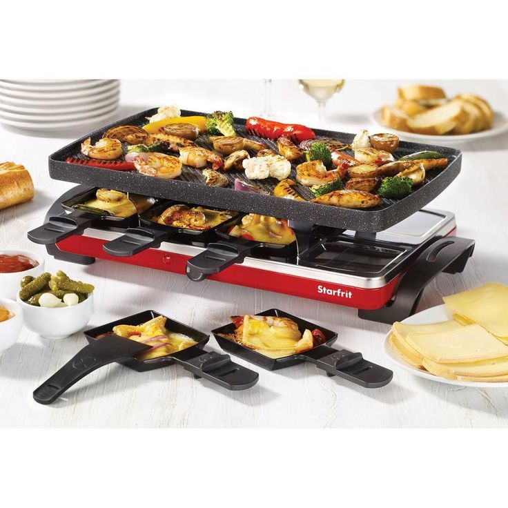 Black Raclette/Party Indoor Grill Set