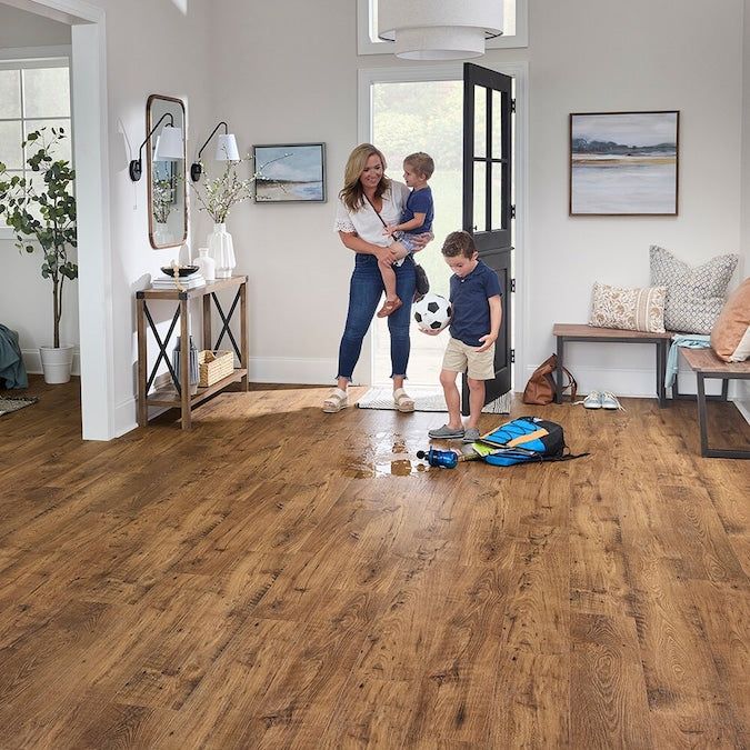 STAINMASTER PetProtect Beckett Ridge Chestnut 12-mm T x 7-1/2-in W x 47-1/4-in L Waterproof Wood Plank Laminate Flooring (22.09-sq ft / Carton)