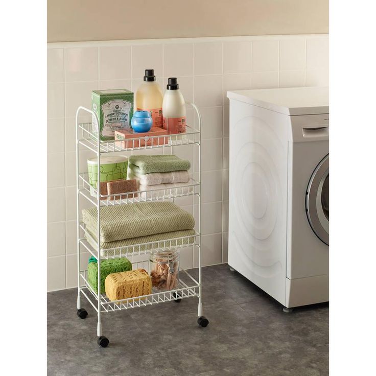 ClosetMaid 4-Tier Metal Rolling Utility Cart, White