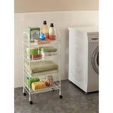 ClosetMaid 4-Tier Metal Rolling Utility Cart, White