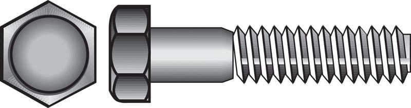 Hillman 5/16 in. Diameter x 5 in. Length Zinc-Plated Steel Hex Bolt, Coarse Thread, 50-Pack