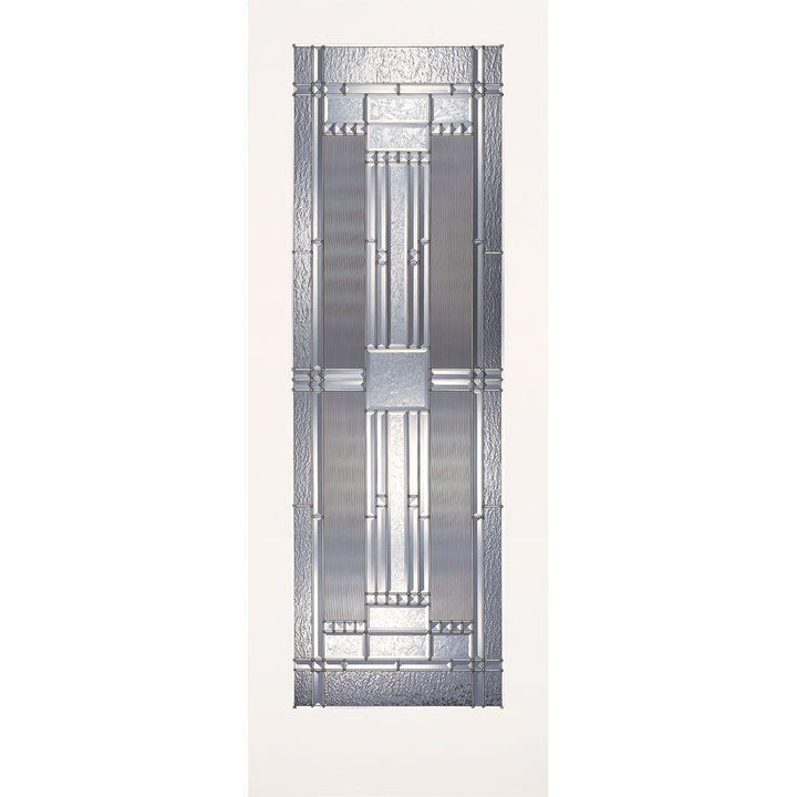 30 in. x 80 in. 1 Lite Preston Zinc Smooth Primed MDF Interior Door Slab - Super Arbor
