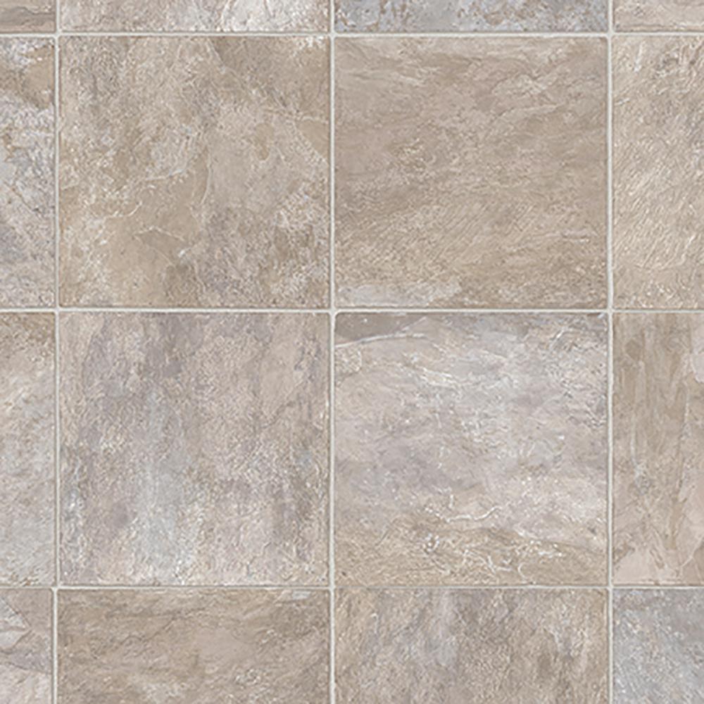 IVC Kara Light Grey Residential Vinyl Sheet, Sold by 13.2 ft. Wide x Custom Length - Super Arbor