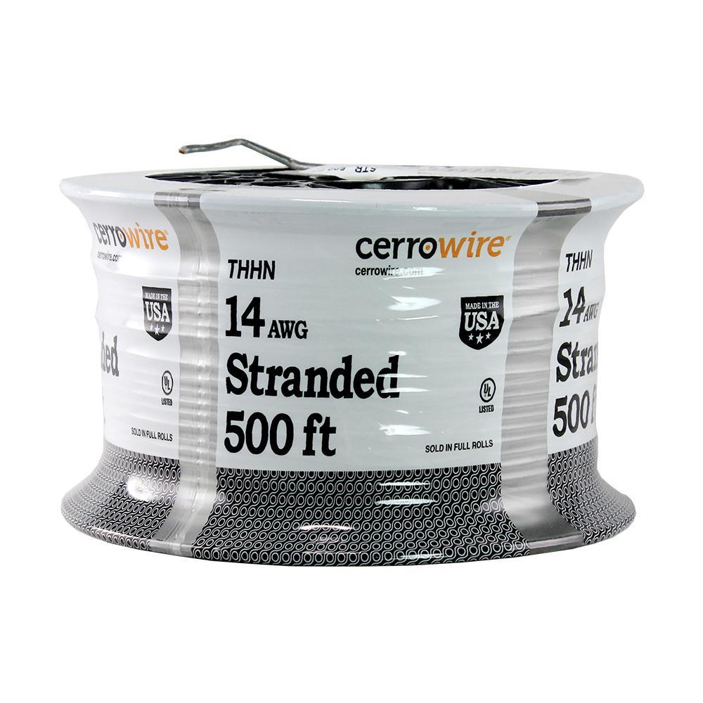 500 ft. 14/19 Black Stranded THHN Cable - Super Arbor