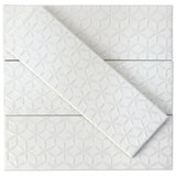 Bond Tile Wembley Snowflake 3 in. x 9 in. Matte Ceramic Subway Wall Tile (30 Pieces 5.16 Sq. Ft. / Box)
