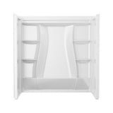 Classic 500 60 in. W x 61.25 in. H x 32 in. D 3-Piece Direct-to-Stud Alcove Tub Surrounds in High Gloss White