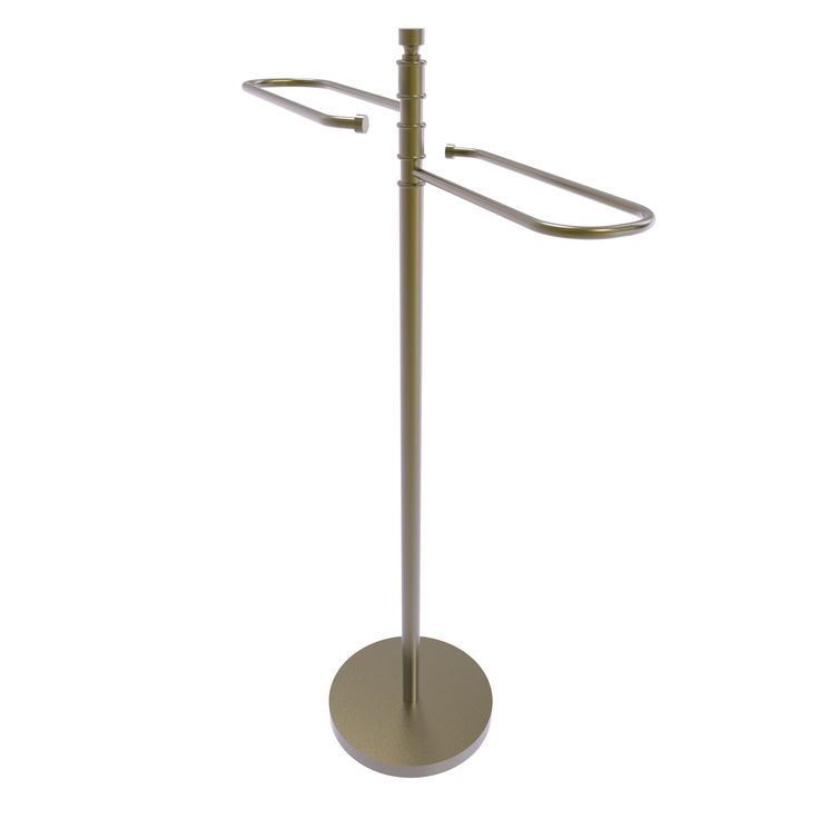 Allied Brass Matte Gray Freestanding Towel Rack