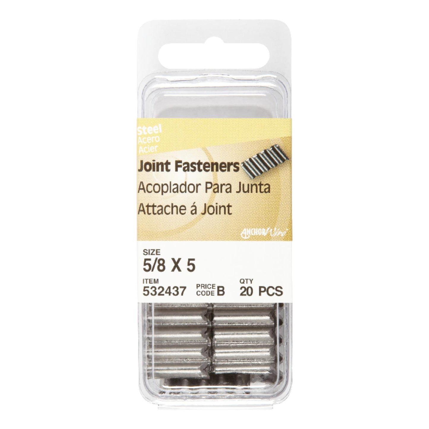Hillman 5/8 in Joint Galvanized Steel Corrugated Joint Fasteners, 20-Pack