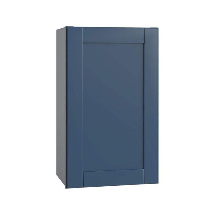 Home Decorators Collection Washington Vessel Blue Plywood Shaker Assembled Wall Kitchen Cabinet Soft Close Left 21 in W x 12 in D x 30 in H