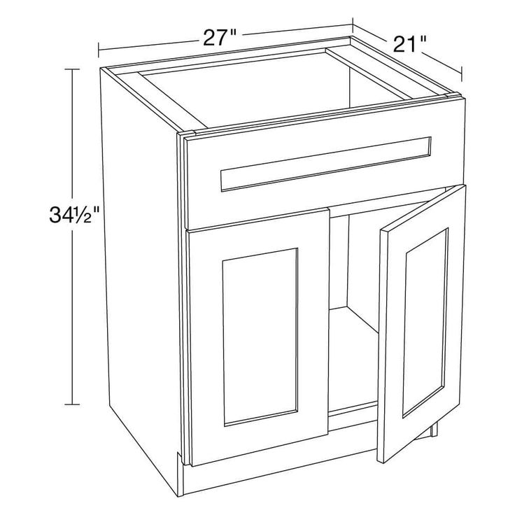 Home Decorators Collection Newport 27 in. W x 21 in. D x 34.5 in. H Assembled Plywood Sink Base Bath Cabinet in Pearl Gray with Soft Close