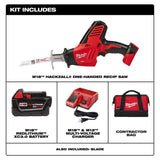 M18 18-Volt Lithium-Ion Cordless Hackzall Reciprocating Saw Kit with (1) 3.0Ah Battery, Charger and Tool Bag - Super Arbor