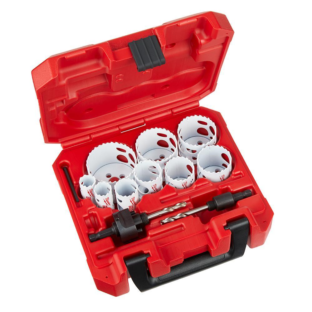 M18 18-Volt Lithium-Ion Cordless Combo Tool Kit (6-Tool) with Hole Saw Set (13-Piece) and PACKOUT Rolling Tool Box - Super Arbor