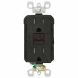 15 Amp 125-Volt Duplex SmarTest Self-Test SmartlockPro Tamper Resistant GFCI Outlet, Black - Super Arbor