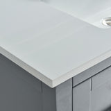 Ashinton 49 in. W x 22 in. D Single Basin Solid Surface Vanity Top in Solid White with Intergrated White Basin - Super Arbor