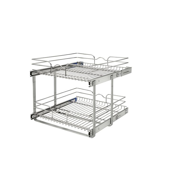 Rev-A-Shelf 20.75-in W x 19-in H 2-Tier Pull Out Metal Soft Close Basket