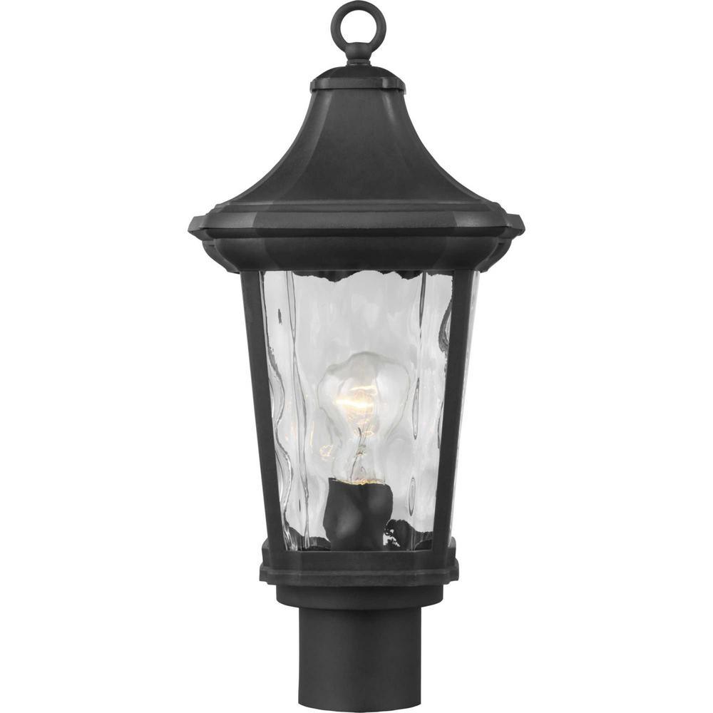 Marquette Line Voltage Black 1-Light 4 in. x 4 in. Deck Post Light Lantern - Super Arbor