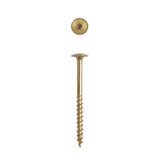 #10 x 2-1/2 in. T-Star Plus Drive Washer / Wafer Head Partial Thread Yellow Zinc Coated Cabinet Screw (75 per Box)