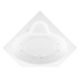 Malachite 5 ft. Acrylic Corner Drop-in Whirlpool Air Bathtub in White - Super Arbor
