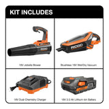 18-Volt Brushless Vacuum and Jobsite Blower Kit - Super Arbor