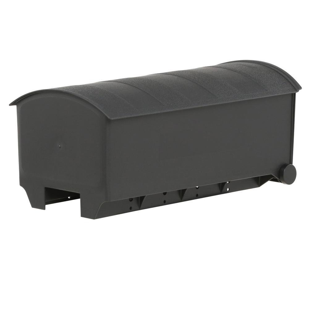 Patriot Large, Plastic, Post-Mount Mailbox, Black - Super Arbor