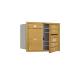 3700 Horizontal Series 5-Compartment with 1-Parcel Locker Recessed Mount Mailbox - Super Arbor