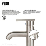 Dianthus White Matte Stone Vessel Bathroom Sink and Seville Bathroom Vessel Faucet in Brushed Nickel - Super Arbor
