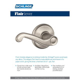 Flair Aged Bronze Keyed Entry Door Lever with Brookshire Trim - Super Arbor