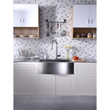 Orbital Single-Handle Pull-Down Sprayer Kitchen Faucet in Polished Chrome - Super Arbor