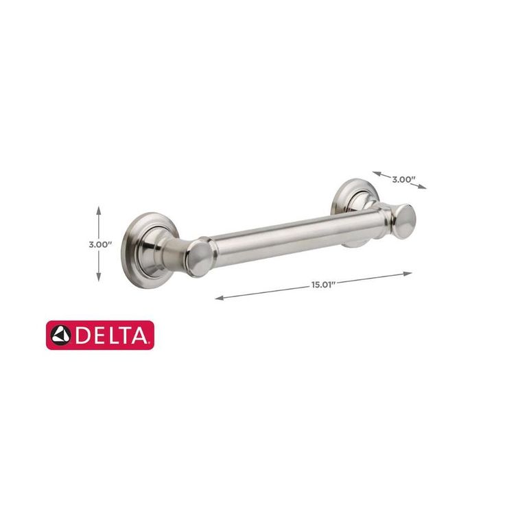 Delta Traditional 12-in Brilliance Stainless Steel Wall Mount (ADA Compliant) Grab Bar