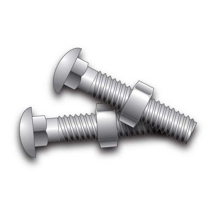 Everbilt 3/8 in. x 3 in. Galvanized Steel Carriage Bolt with Nut (10-Pack)