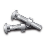 Everbilt 3/8 in. x 3 in. Galvanized Steel Carriage Bolt with Nut (10-Pack)