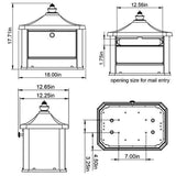 Hamilton Premium, Large, Locking, Aluminum, Post Mount Mailbox, White - Super Arbor