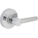 Highland Matte Black Hall and Closet Door Lever with Round Rose