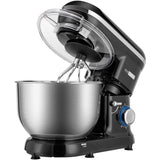 650-Watt 6 Qt. 6- Speed Black Tilt-Head Kitchen Stand Mixer with Beater, Dough Hook and Wire Whip