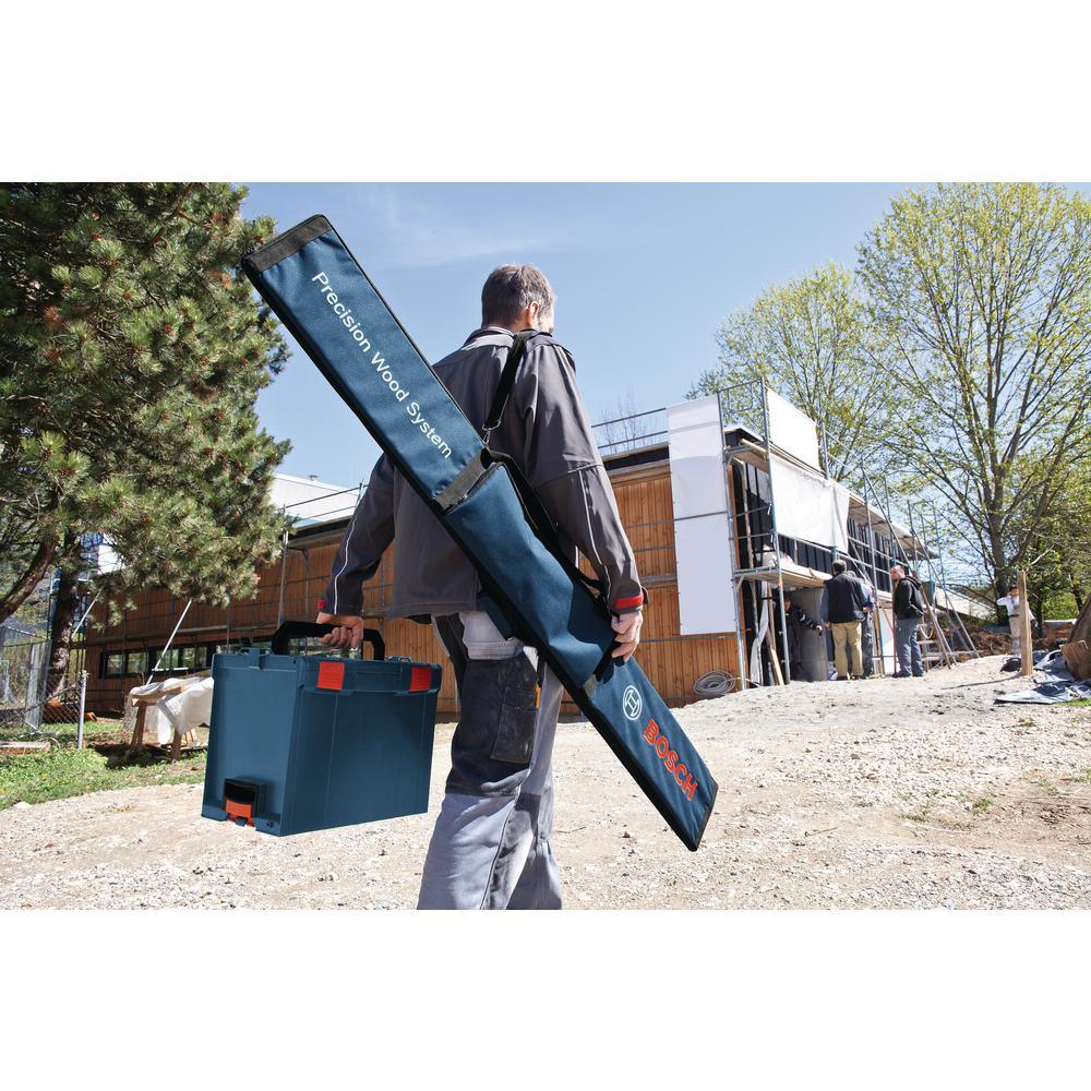 6-1/2 in. 13 Amp Corded Track Saw with Free 63 in. Aluminum Tracks and Carrying Bag - Super Arbor