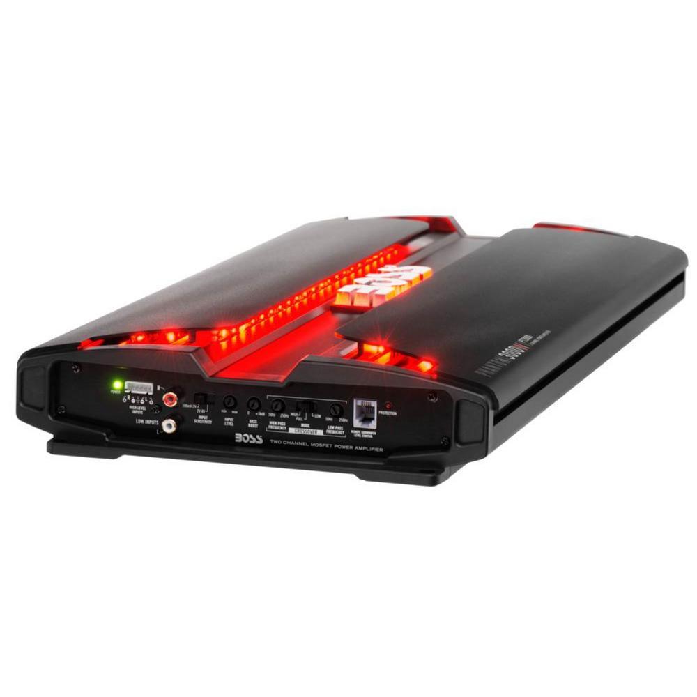 3000-Watt 2 Channel Car Audio Amplifier Power LED Amp plus Remote - Super Arbor