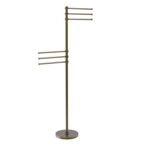 Allied Brass Antique Brass Freestanding Towel Rack