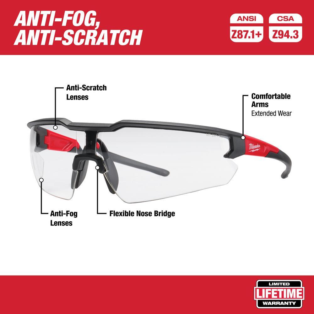 Safety Glasses with Clear/ Tinted Lenses (2-Pack) - Super Arbor