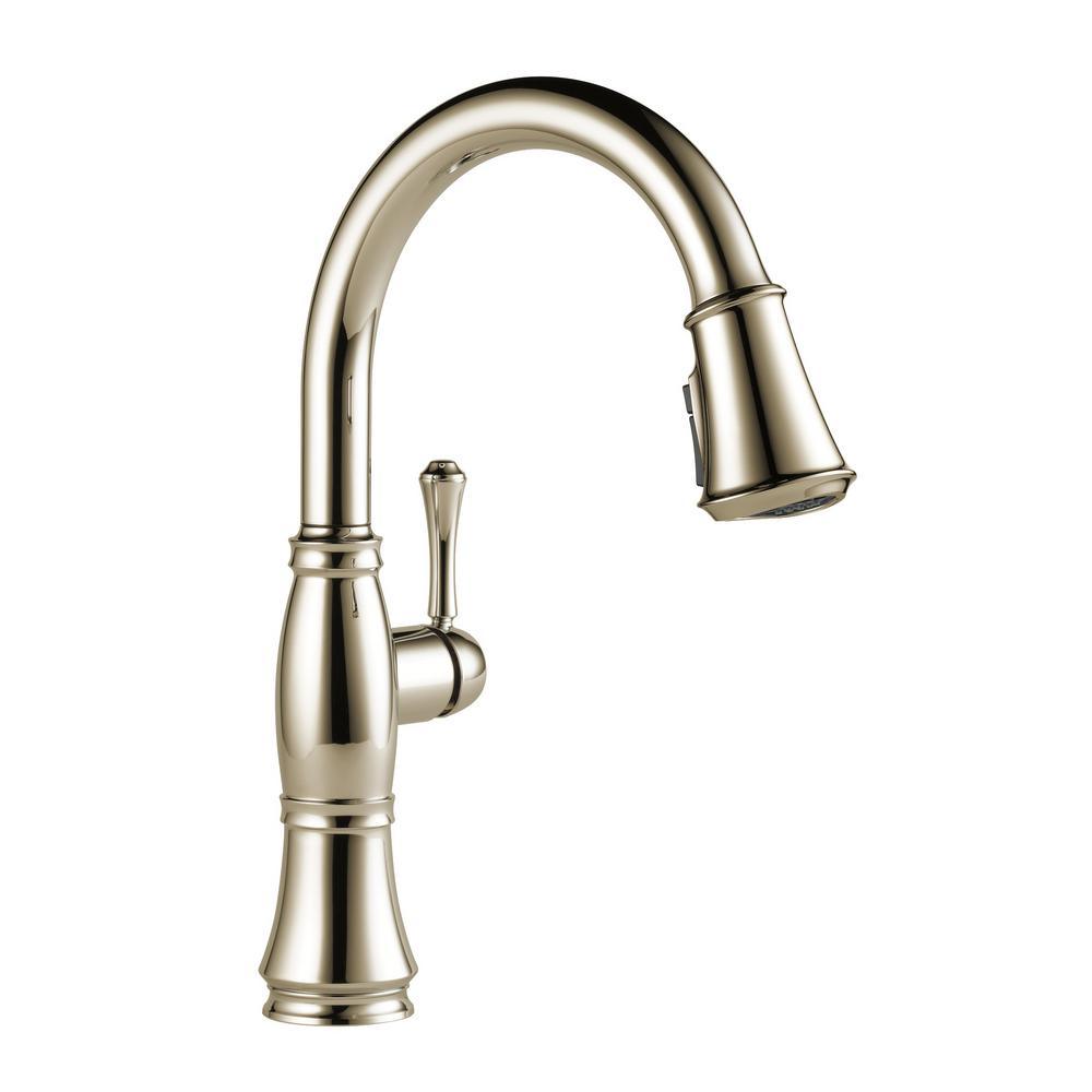Cassidy Touch Single-Handle Pull-Down Sprayer Kitchen Faucet in Lumicoat Champagne Bronze - Super Arbor