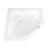 Malachite Diamond 5 ft. Acrylic Corner Drop-in Whirlpool Air Bathtub in White - Super Arbor