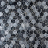 MSI Henley Hexagon 12 in. x 12 in. x 10 mm Textured Marble Mesh-Mounted Mosaic Tile (10 sq. ft. / case)