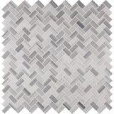 MSI Bergamo Herringbone 12 in. x 12 in. x 10 mm Polished Marble Mesh-Mounted Mosaic Tile (10 sq. ft. / case)