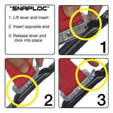 12 ft. x 2 in. Cam Buckle E-Strap with Hook and Loop Storage Fastener in Red - Super Arbor