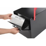 Oasis Classic Locking Post Mount Parcel Mailbox with High Security Reinforced Lock, Black - Super Arbor