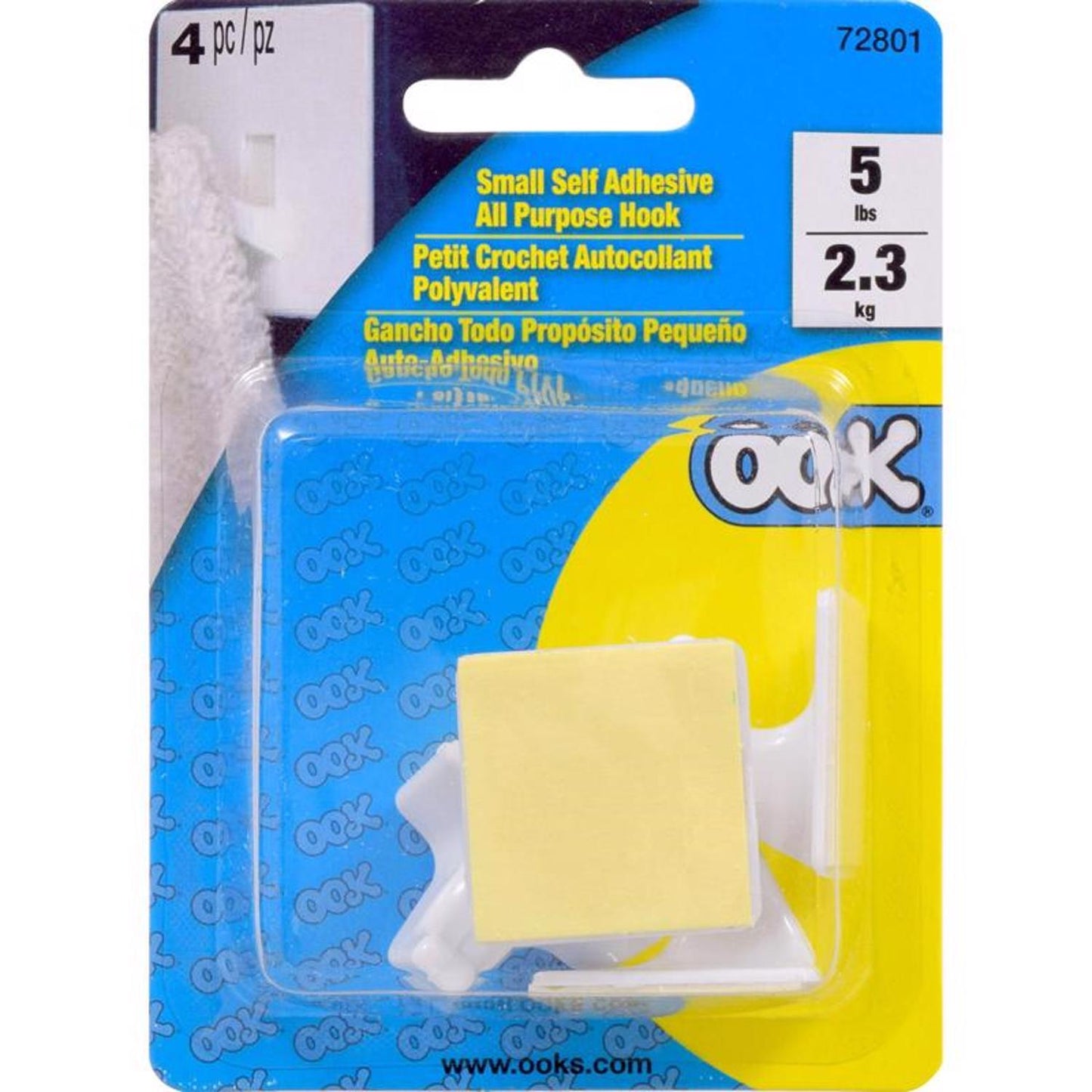Hillman OOK White Utility Hooks 1 pk