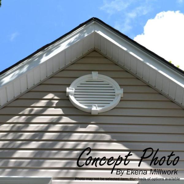 18 in. x 18 in. Octagon Primed Polyurethane Paintable Gable Louver Vent - Super Arbor