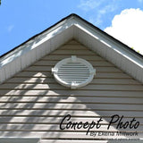 18 in. x 18 in. Octagon Primed Polyurethane Paintable Gable Louver Vent - Super Arbor