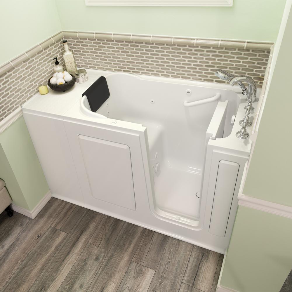 Gelcoat Premium Series 48 in. x 28 in. Right Hand Walk-In Whirlpool Bathtub in White - Super Arbor