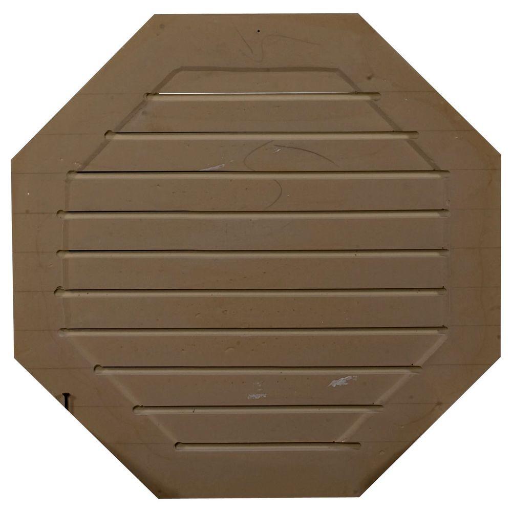 22 in. x 22 in. Octagon Primed Polyurethane Paintable Gable Louver Vent - Super Arbor